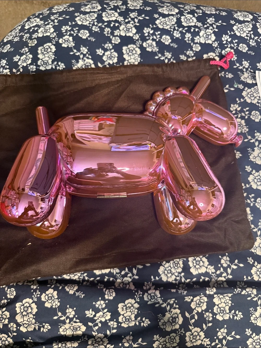 kate spade metallic pink balloon dog shoulder bag